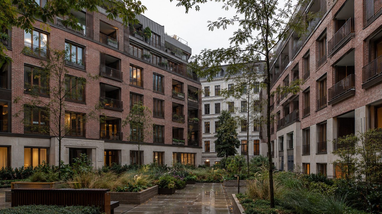 Berlin Courtyard Apartments, Berlin. Design study by Studio954.