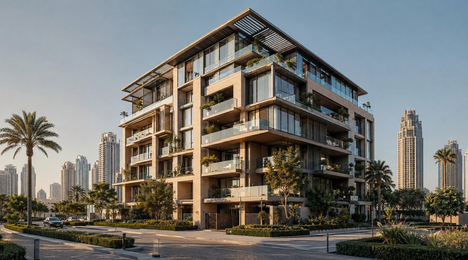 Dubai Skyline Residence, Dubai. Design study by Studio954.