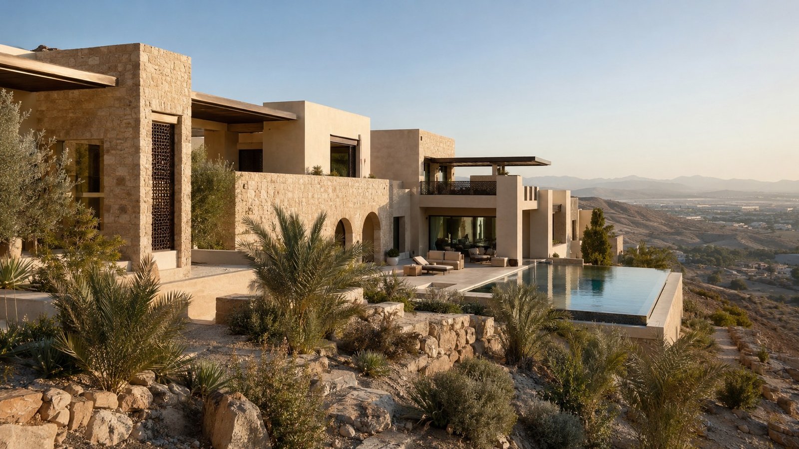 Muscat Hills Villa, Muscat, Oman. Design study by Studio954.